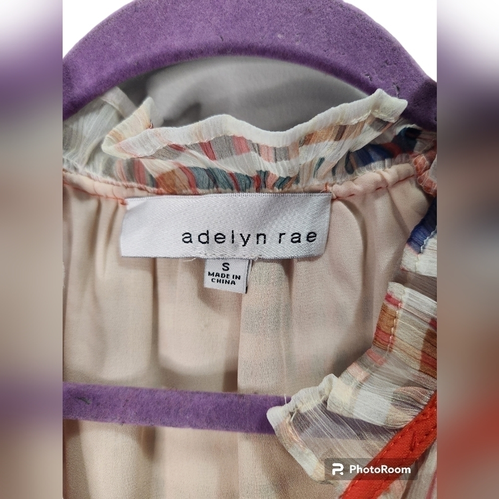 Anthropologie Adelyn Rae Grid Graphic Romper Ruffle Lined Size Small - Picture 7 of 7